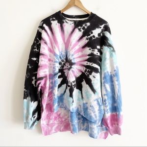 Free People Electric Rose tie dye Neil Sweatshirt